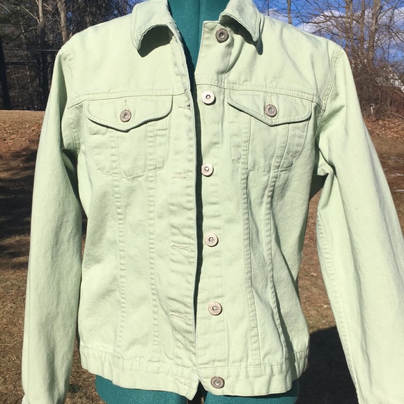 oversized khaki denim jacket